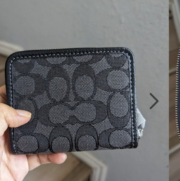 COACH small Zip Around  Wallet  In Signature Jacquard - Picture 2 of 9